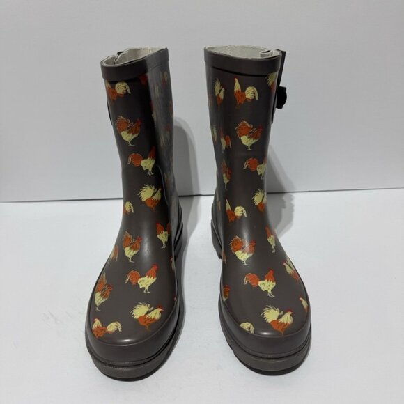 Western Chief Womens Refined Rain Boots Roosters Size 9 M - Picture 3 of 6